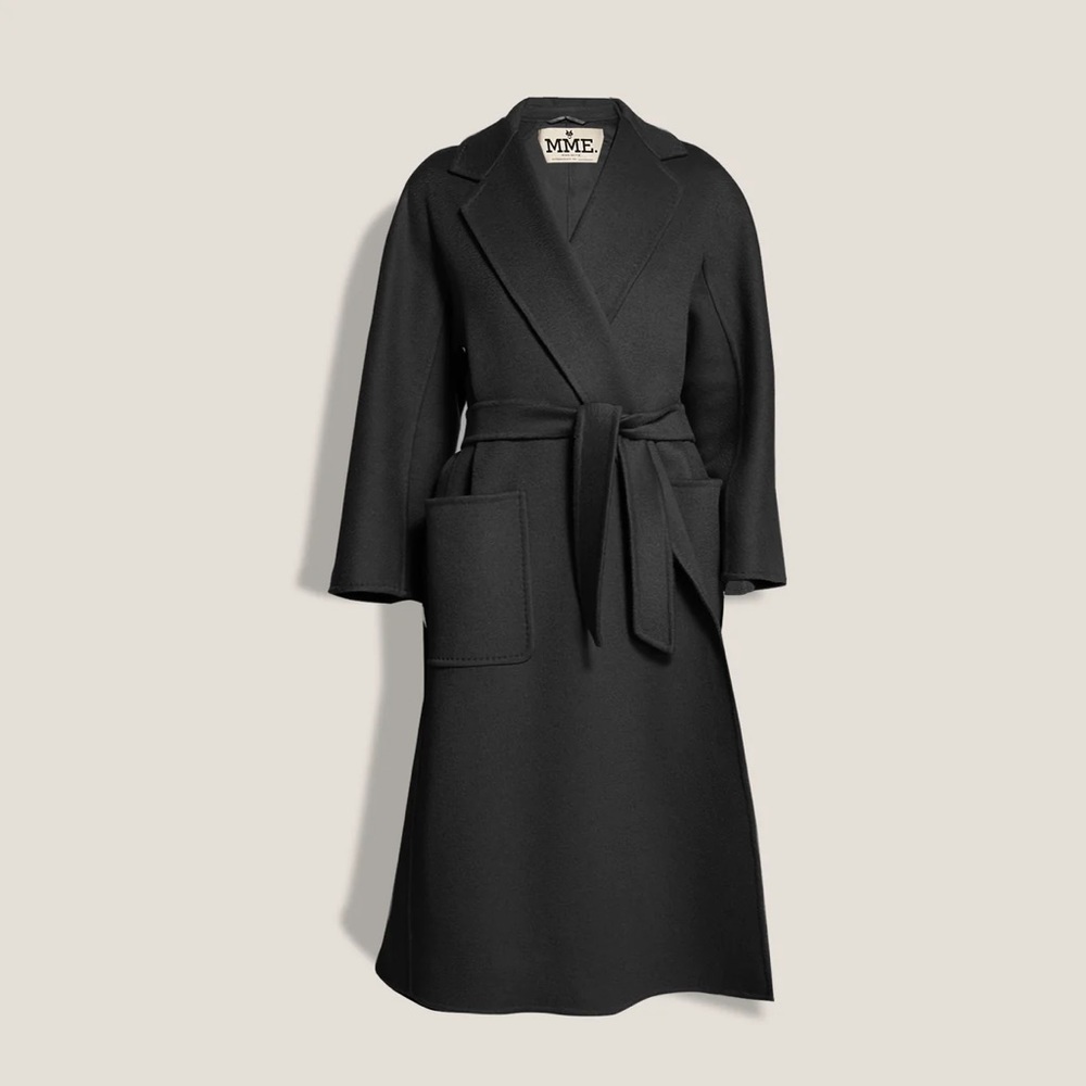 MME. MINK KENNEDY COAT - NOIR- Small- brand new